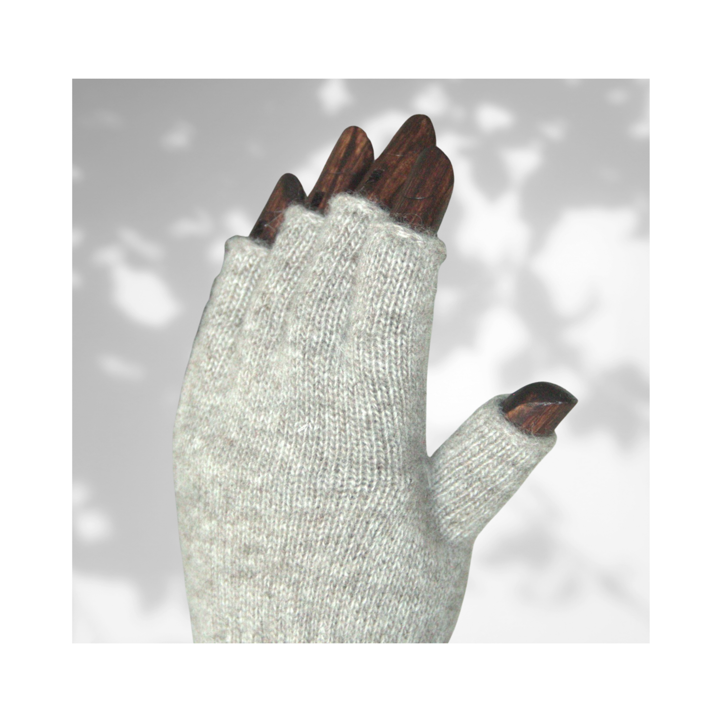 Lambs Wool Half-Finger Gloves