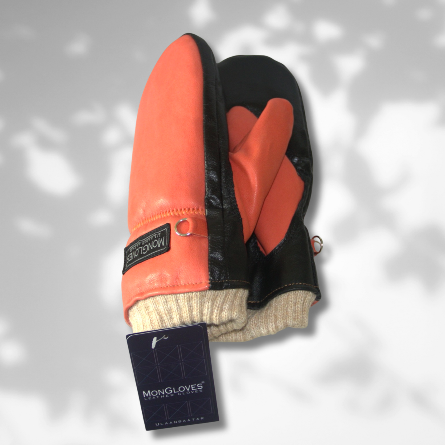 Leather Puffer Mittens