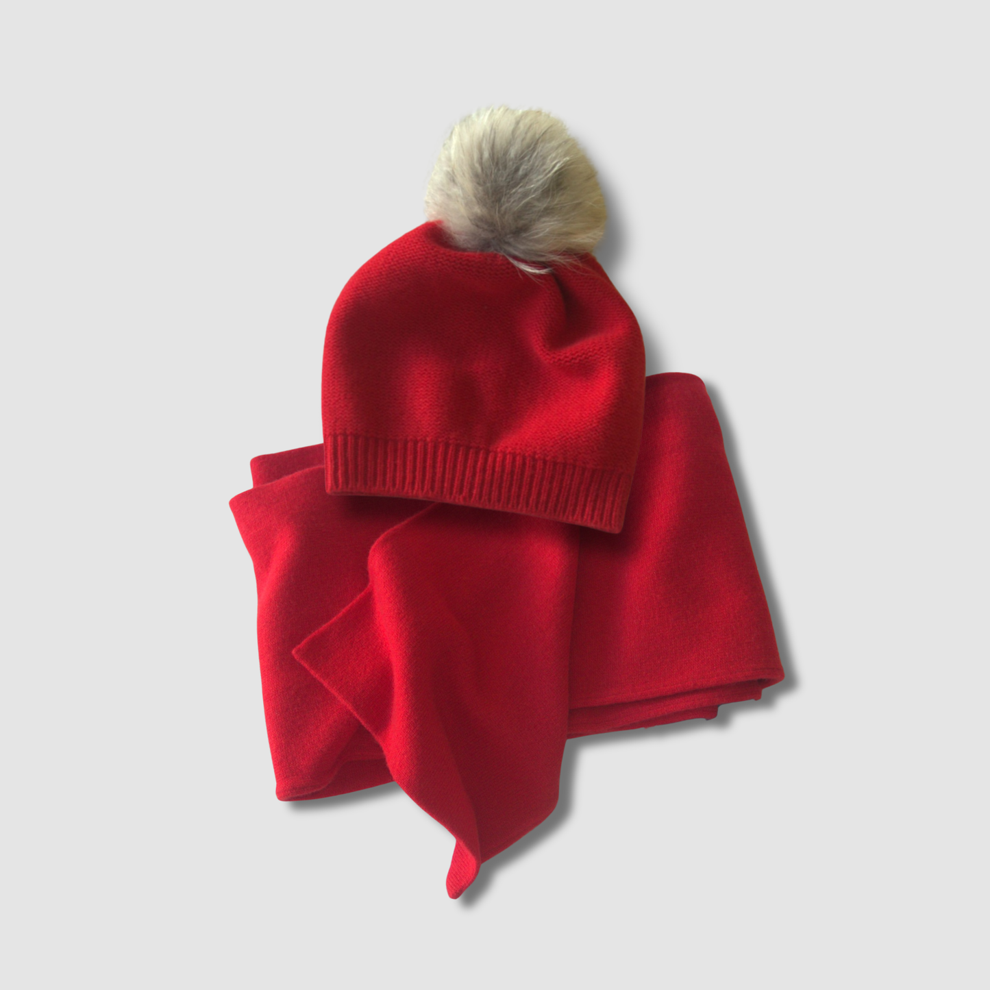 Fur Pom Pom Cashmere Beanie