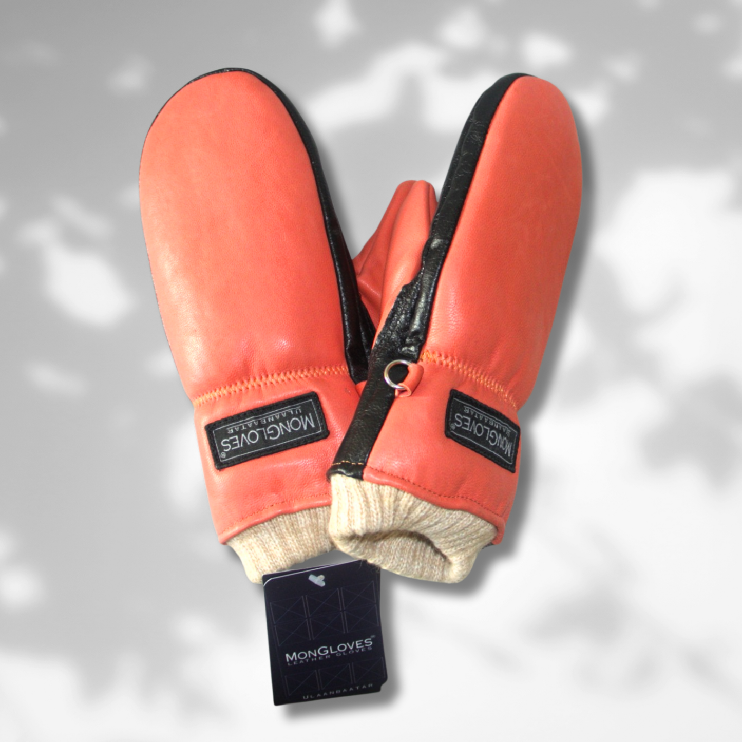 Leather Puffer Mittens
