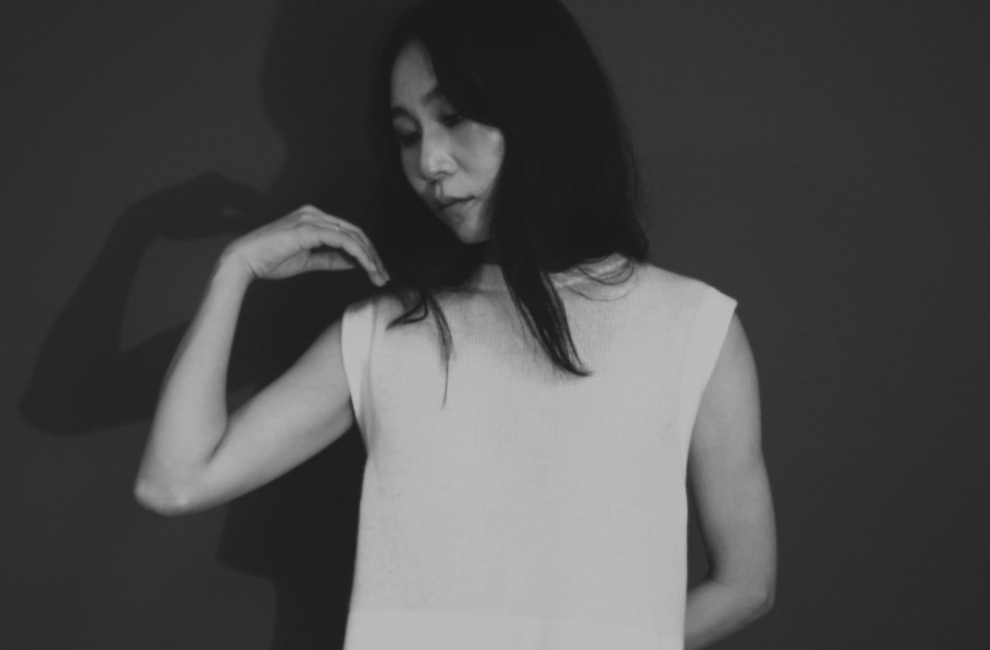 lleia capsule collection 1 - Sheer Knit Cashmere Crop Vest