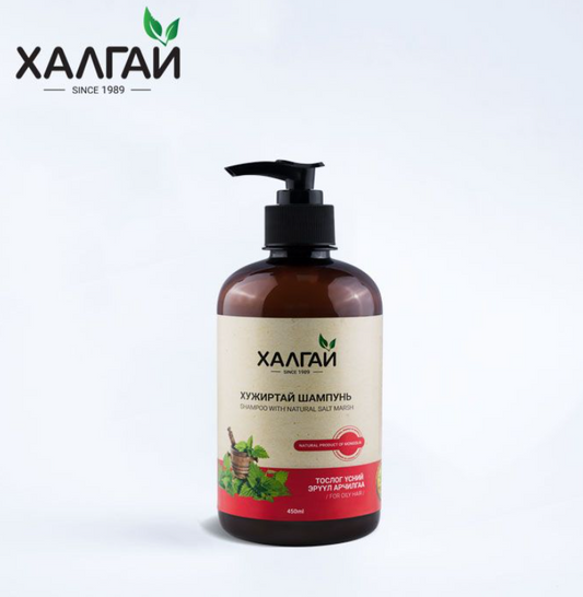 Khalgai natural salt marsh shampoo for oily hair